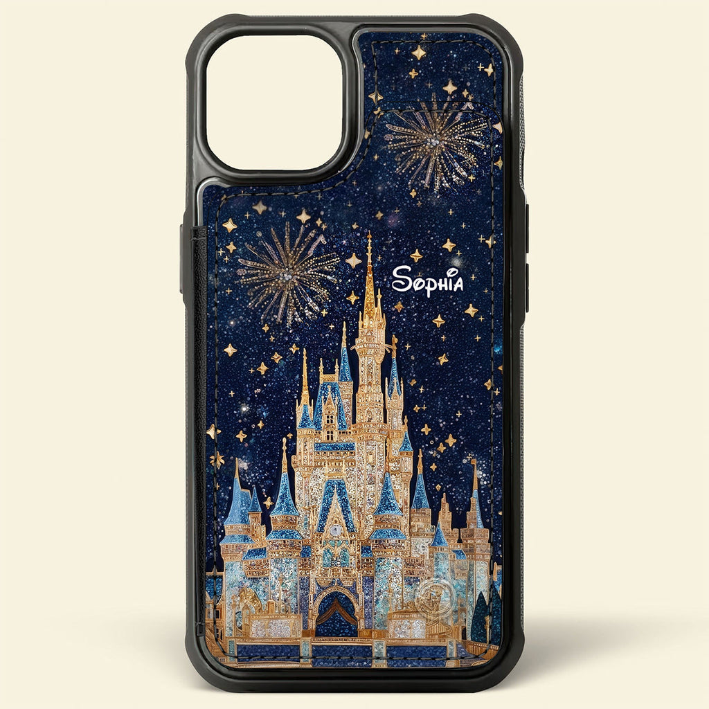 Personalized Magical Castle Wallet Phone Case Custom Name Gift Fully Printed Wallet Phone Case GradoCreations