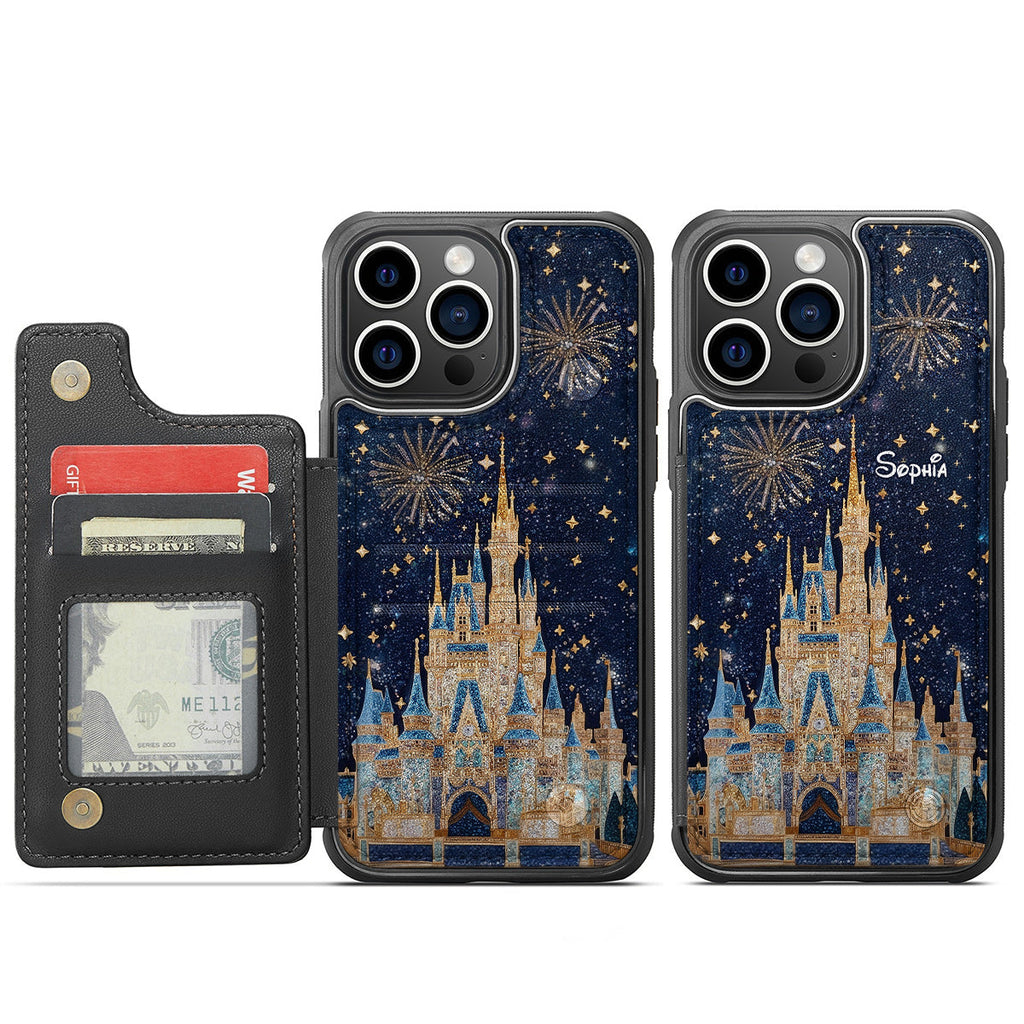 Personalized Magical Castle Wallet Phone Case Custom Name Gift Fully Printed Wallet Phone Case GradoCreations