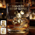Personalized Mouse Whiskey Glass Custom Name Gift for Dad Whiskey Glass GradoCreations