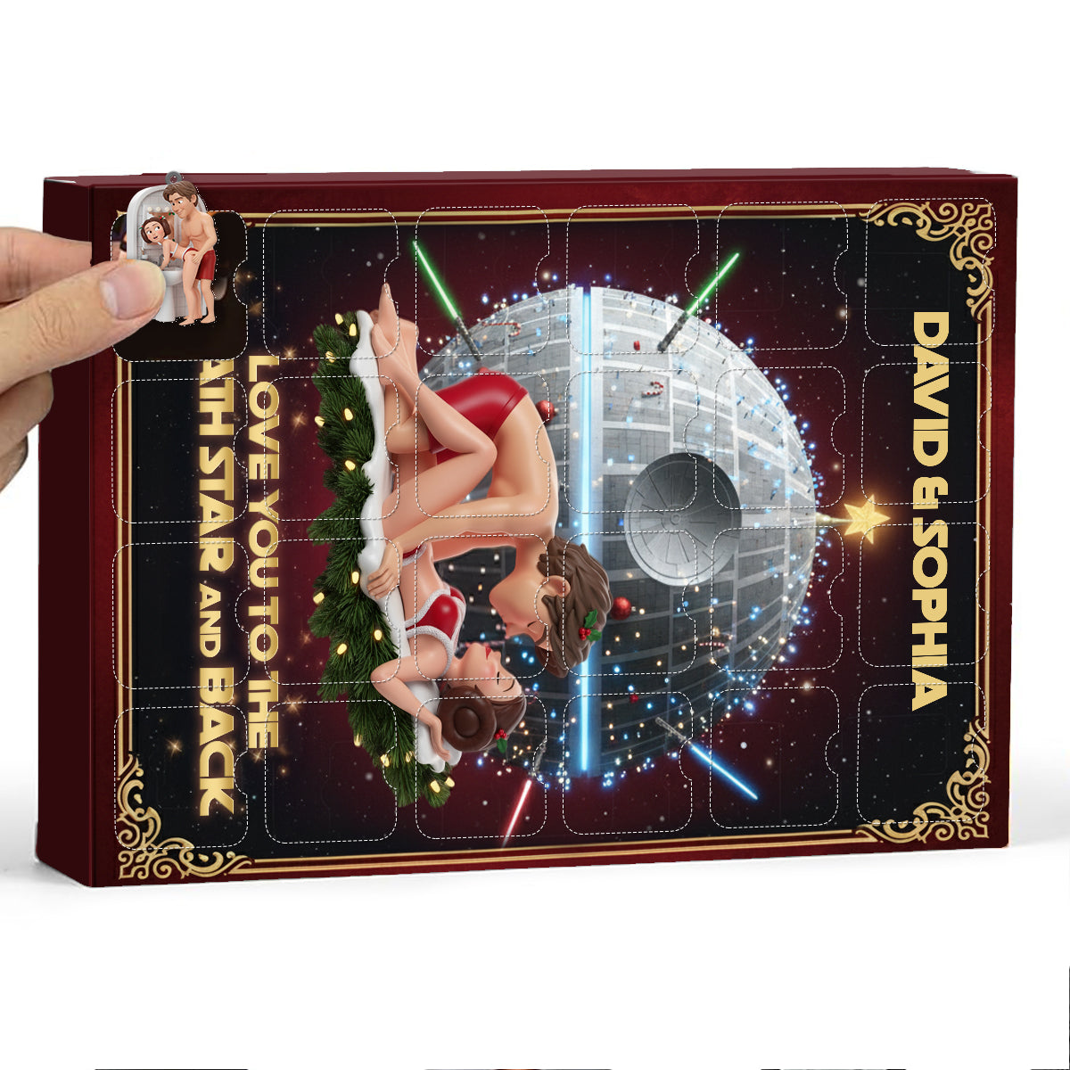 Personalized Holiday Advent Calendar with Mini Ornaments Gift Advent Calendar With Ornaments GradoCreations