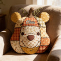 Personalized Honey Bear Faux Fur Pillow Custom Name Gift Premium Faux Fur Pillow GradoCreations
