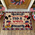 Personalized Mickey Mouse Doormat Happy 250th Birthday USA Gift Doormat GradoCreations