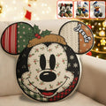 Personalized Cartoon Mouse Christmas Faux Fur Pillow for Kids Faux Fur Shaped Pillow GradoCreations