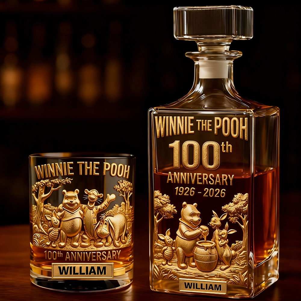 Personalized Whiskey Decanter Set for 100th Anniversary Gift Whiskey Decanter Set GradoCreations