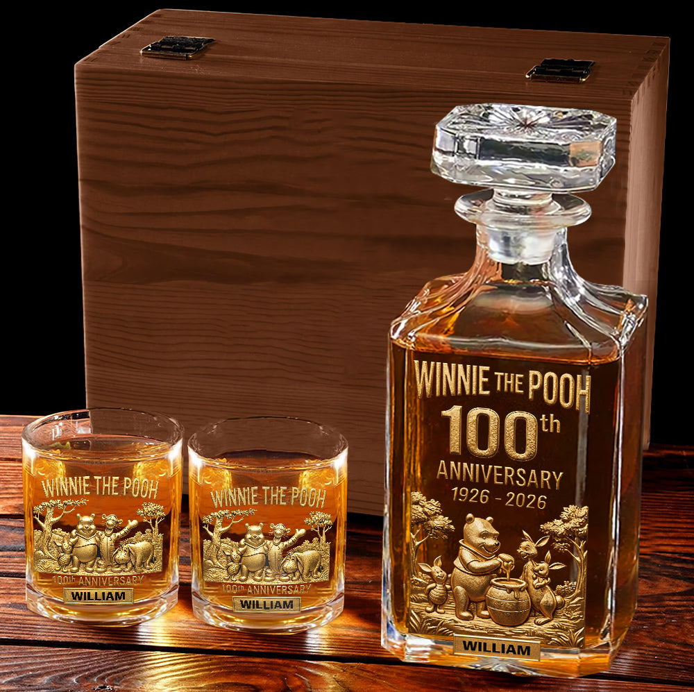 Personalized Whiskey Decanter Set for 100th Anniversary Gift Whiskey Decanter Set GradoCreations