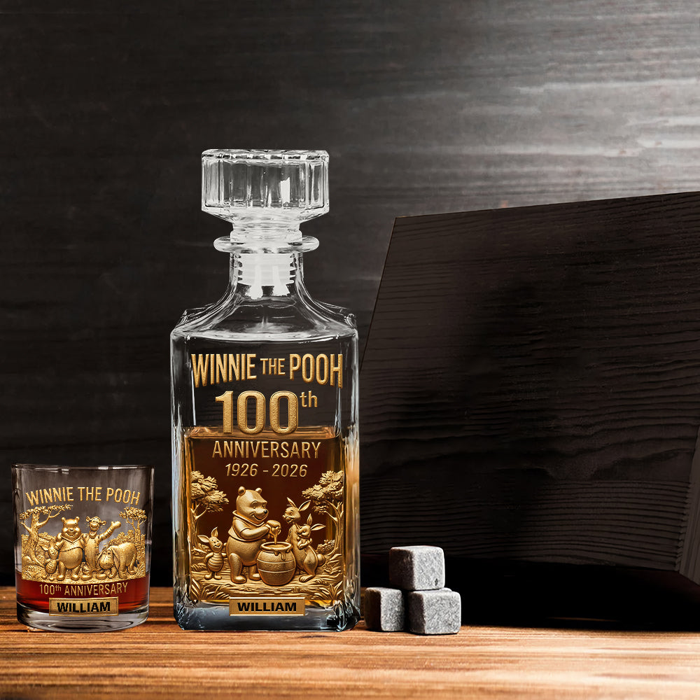Personalized Whiskey Decanter Set for 100th Anniversary Gift Whiskey Decanter Set GradoCreations