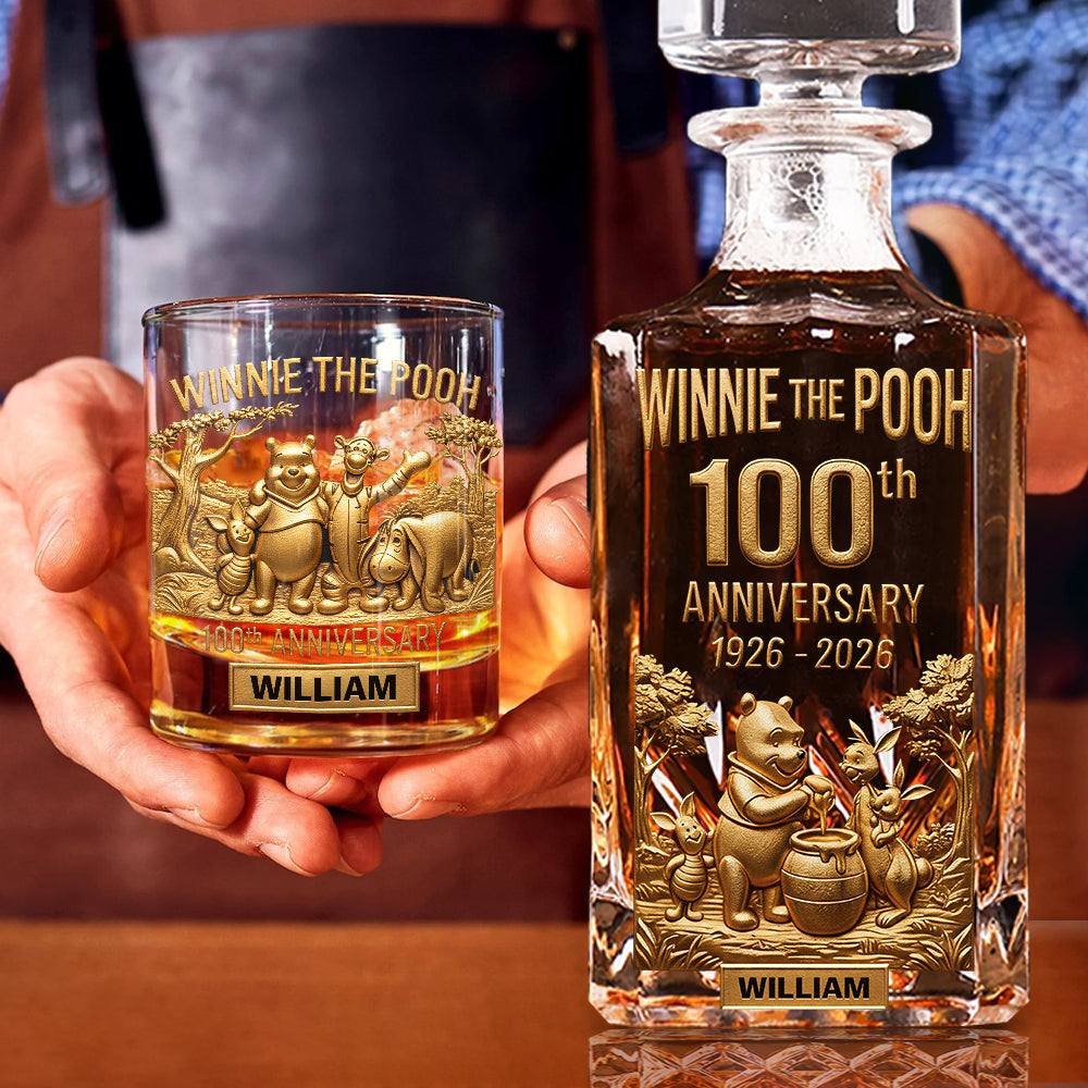 Personalized Whiskey Decanter Set for 100th Anniversary Gift Whiskey Decanter Set GradoCreations