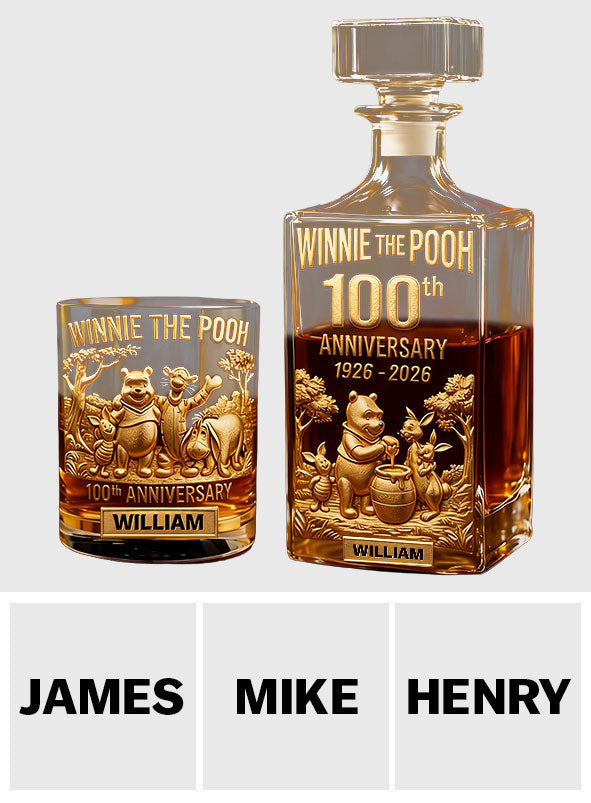 Personalized Whiskey Decanter Set for 100th Anniversary Gift Whiskey Decanter Set GradoCreations