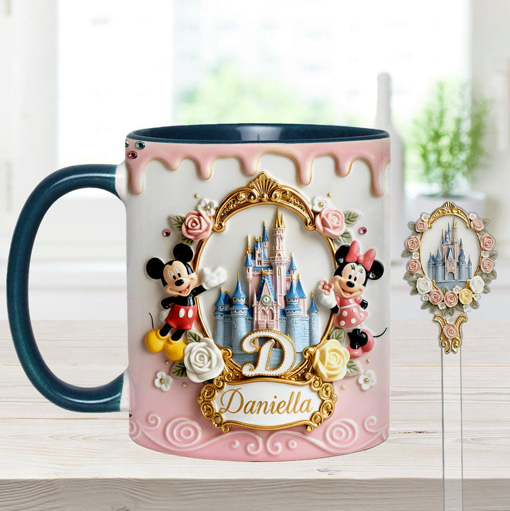 Personalized Magic Castle Mouse Mug Set with Acrylic Stirrer Gift Set Accent Mug with Acrylic Stirrers GradoCreations