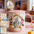 Personalized Magic Castle Mouse Mug Set with Acrylic Stirrer Gift Set Accent Mug with Acrylic Stirrers GradoCreations