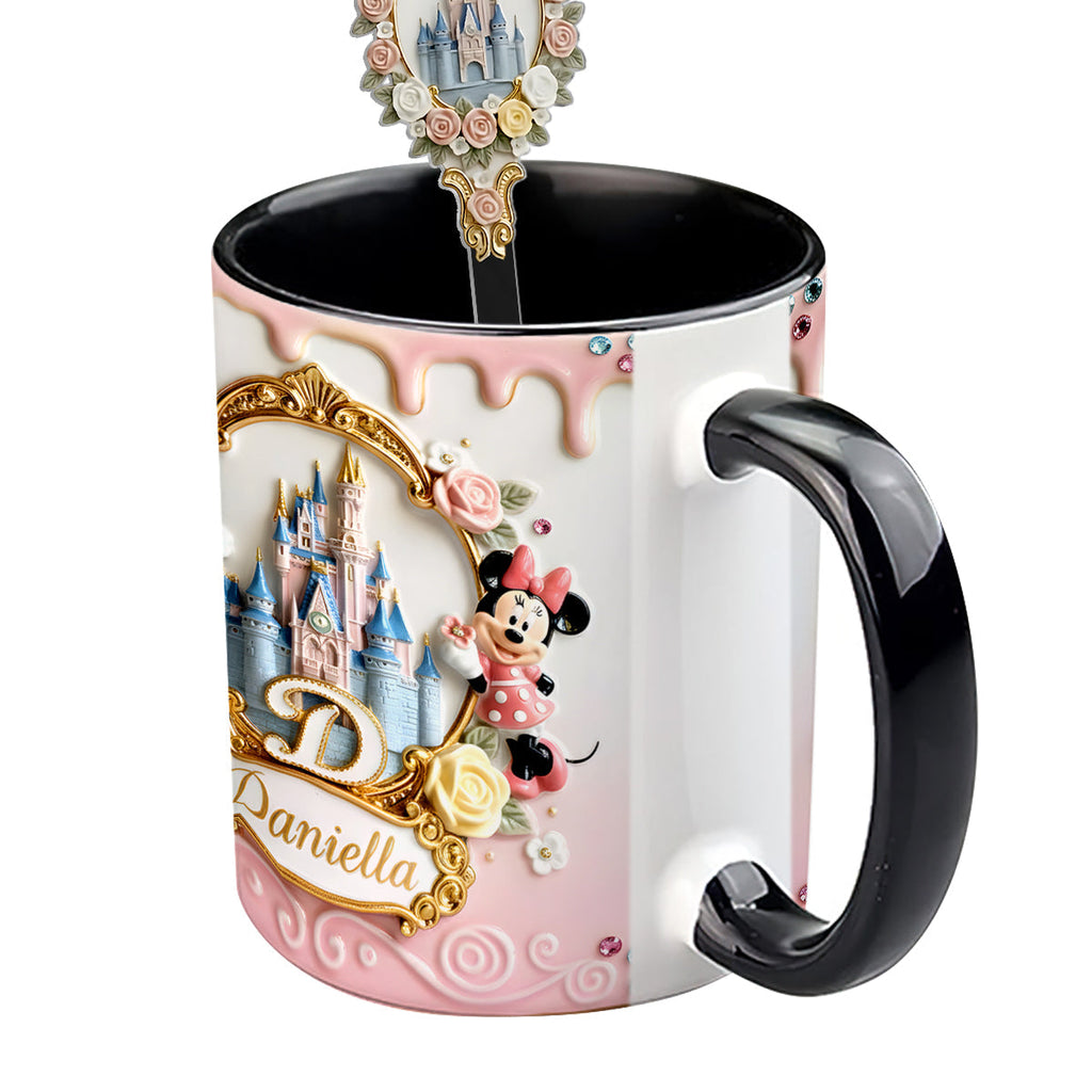 Personalized Magic Castle Mouse Mug Set with Acrylic Stirrer Gift Set Accent Mug with Acrylic Stirrers GradoCreations
