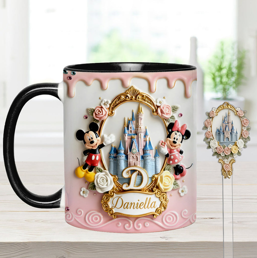 Personalized Magic Castle Mouse Mug Set with Acrylic Stirrer Gift Set Accent Mug with Acrylic Stirrers GradoCreations