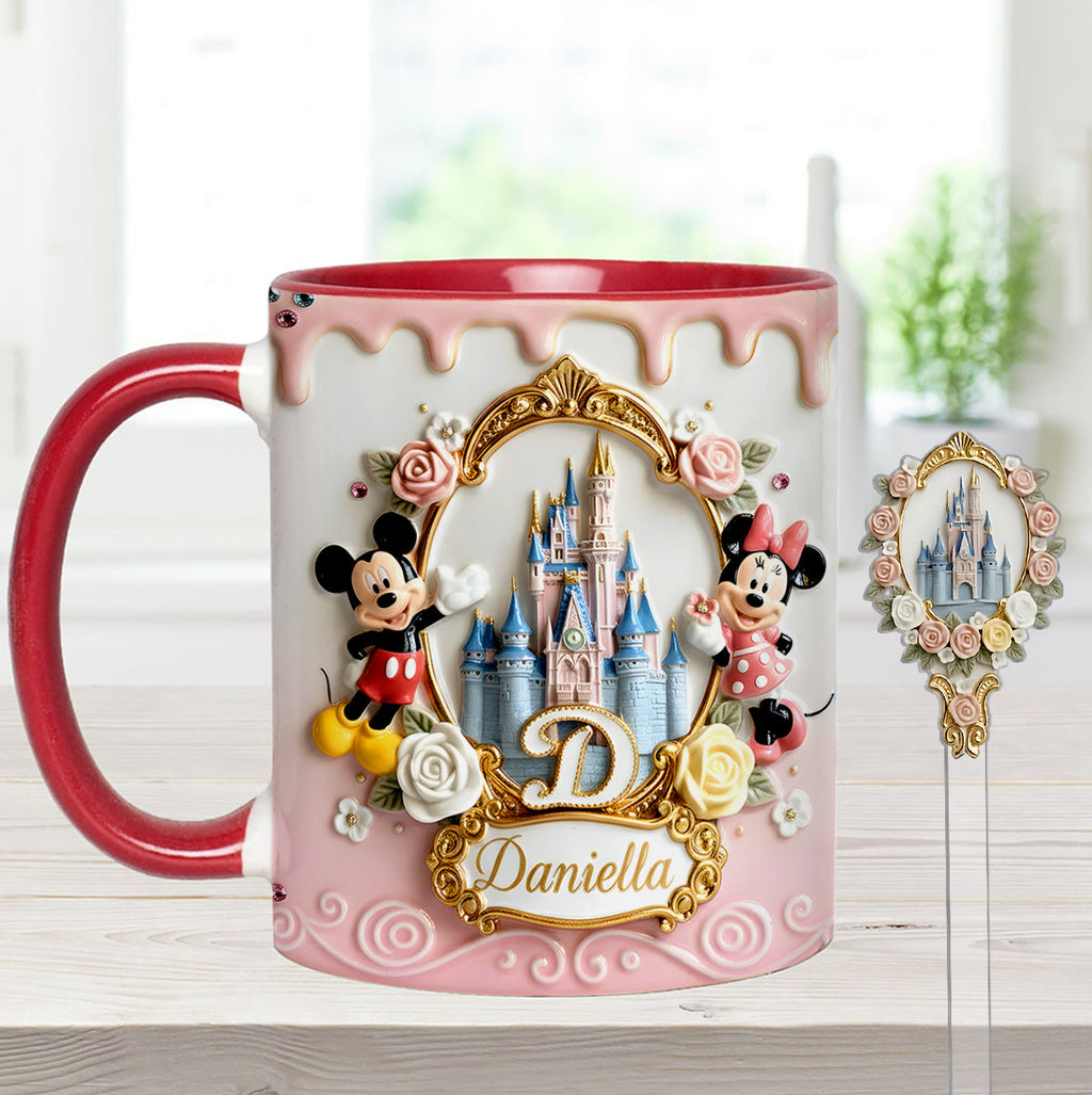 Personalized Magic Castle Mouse Mug Set with Acrylic Stirrer Gift Set Accent Mug with Acrylic Stirrers GradoCreations