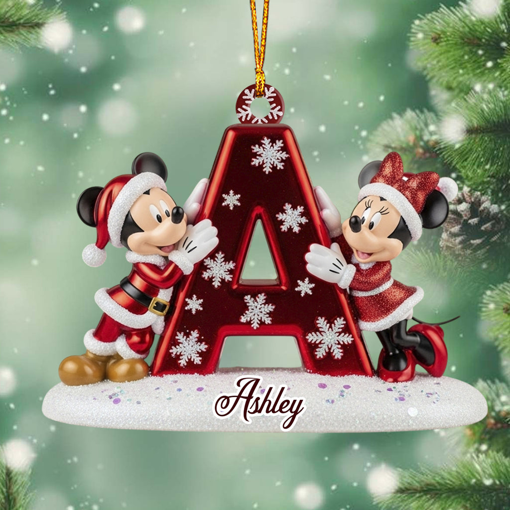 Personalized Mickey Mouse Ornament Custom Name Holiday Gift Ornament GradoCreations