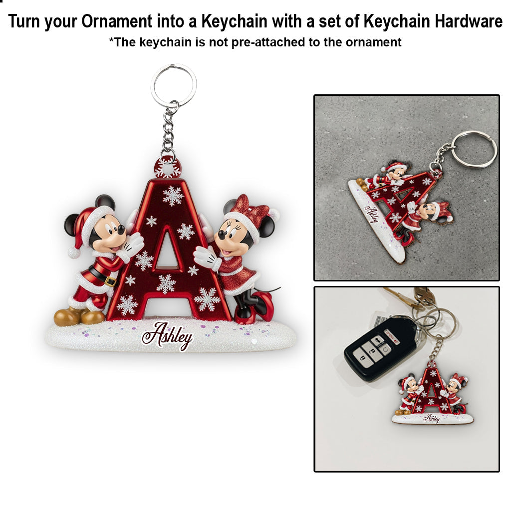 Personalized Mickey Mouse Ornament Custom Name Holiday Gift Ornament GradoCreations