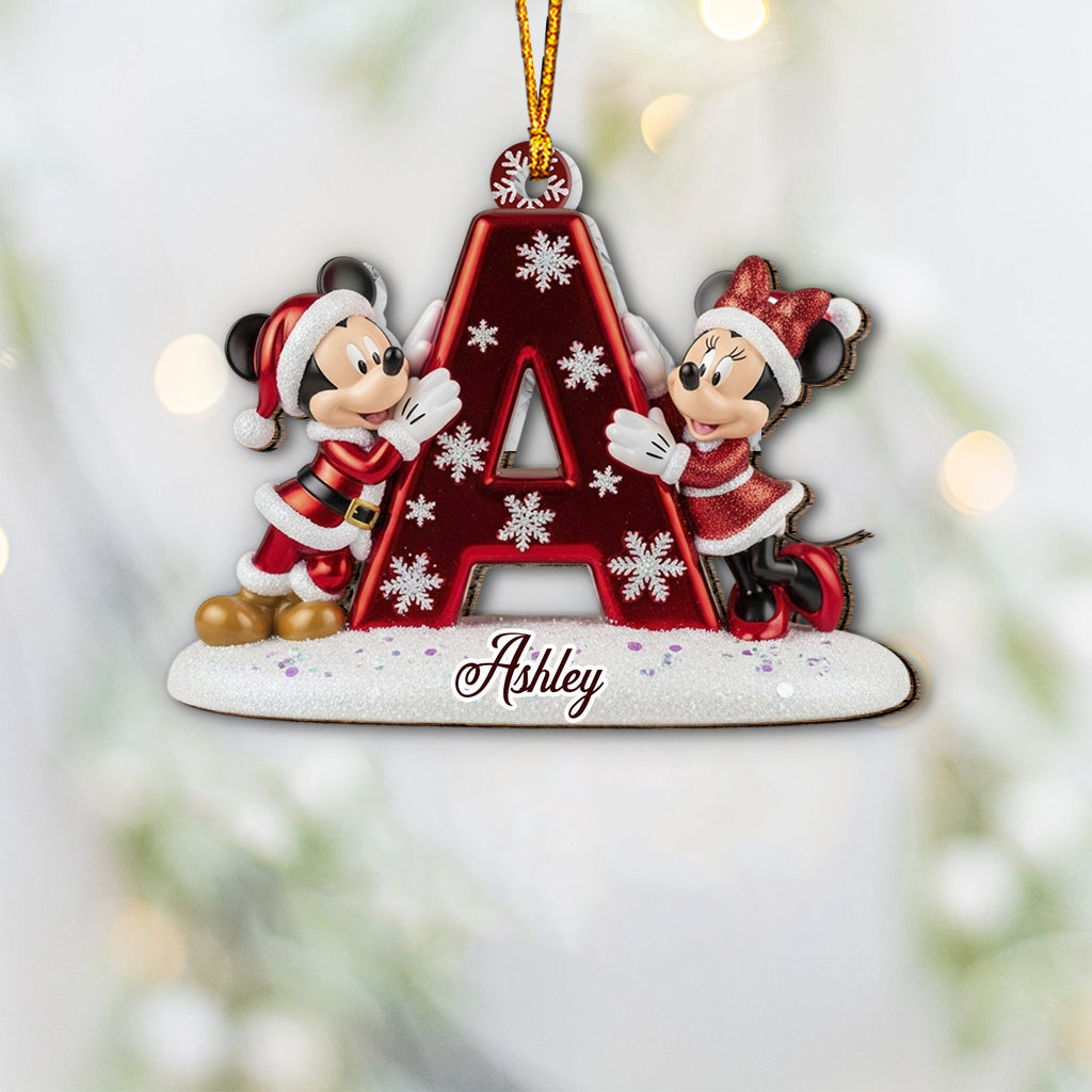 Personalized Mickey Mouse Ornament Custom Name Holiday Gift Ornament GradoCreations