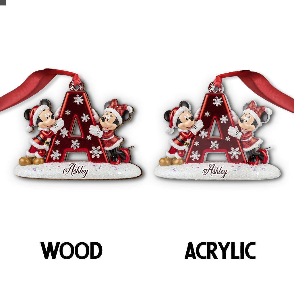 Personalized Mickey Mouse Ornament Custom Name Holiday Gift Ornament GradoCreations
