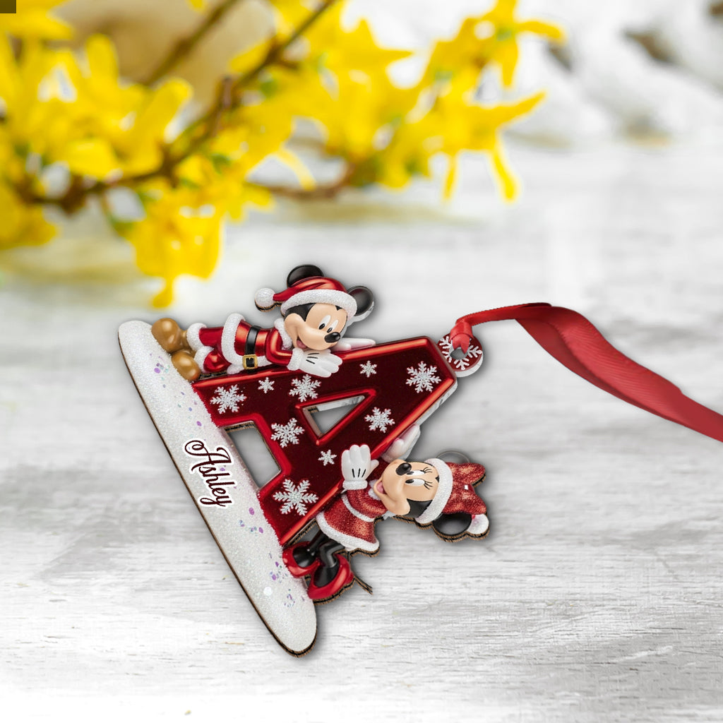 Personalized Mickey Mouse Ornament Custom Name Holiday Gift Ornament GradoCreations