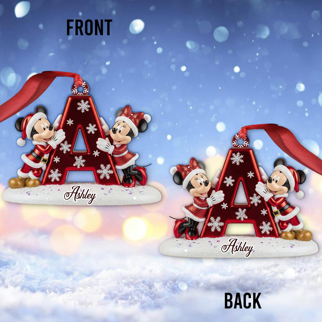 Personalized Mickey Mouse Ornament Custom Name Holiday Gift Ornament GradoCreations