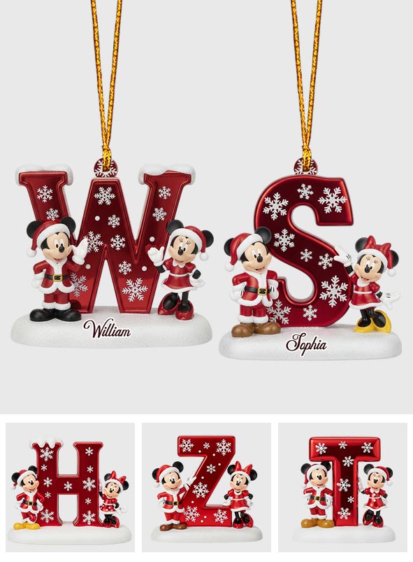 Personalized Mickey Mouse Ornament Custom Name Holiday Gift Ornament GradoCreations