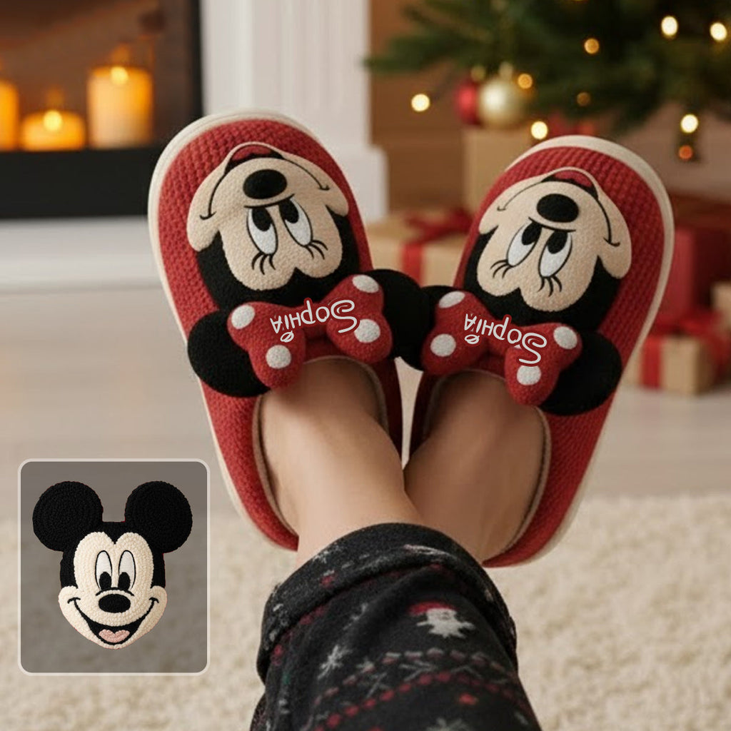 Personalized Disney Mouse Slippers Custom Name Gift for Kids Slippers GradoCreations