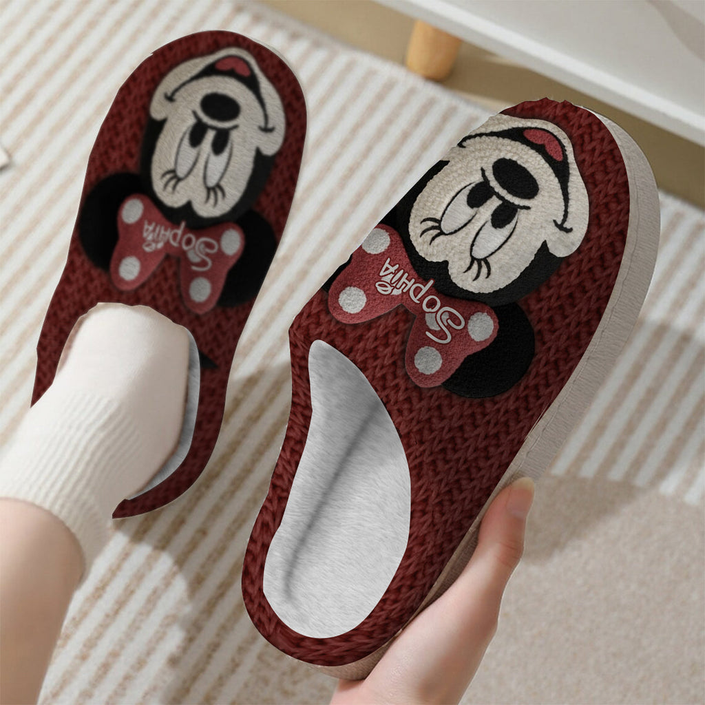 Personalized Disney Mouse Slippers Custom Name Gift for Kids Slippers GradoCreations