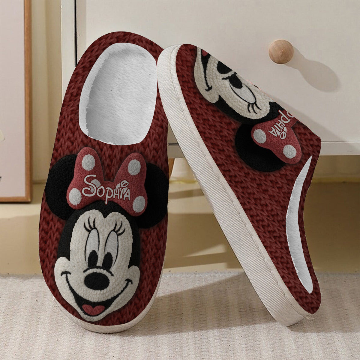 Personalized Disney Mouse Slippers Custom Name Gift for Kids Slippers GradoCreations
