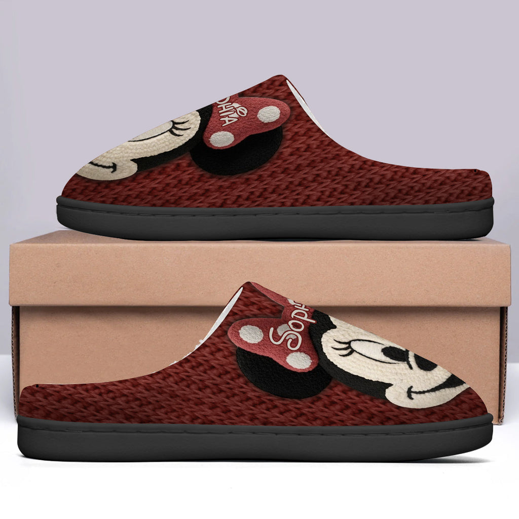 Personalized Disney Mouse Slippers Custom Name Gift for Kids Slippers GradoCreations
