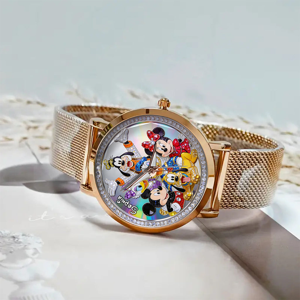 Personalized Disney Friends Women Hand Watch Custom Name Gift Women Hand Watch GradoCreations