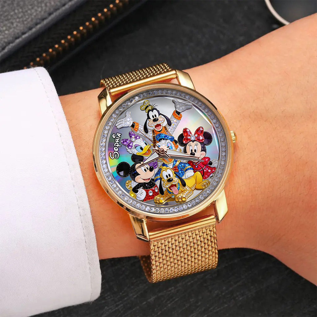 Personalized Disney Friends Women Hand Watch Custom Name Gift Women Hand Watch GradoCreations