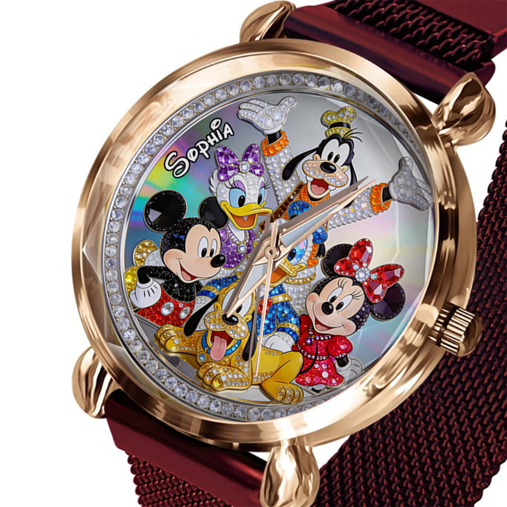 Personalized Disney Friends Women Hand Watch Custom Name Gift Women Hand Watch GradoCreations