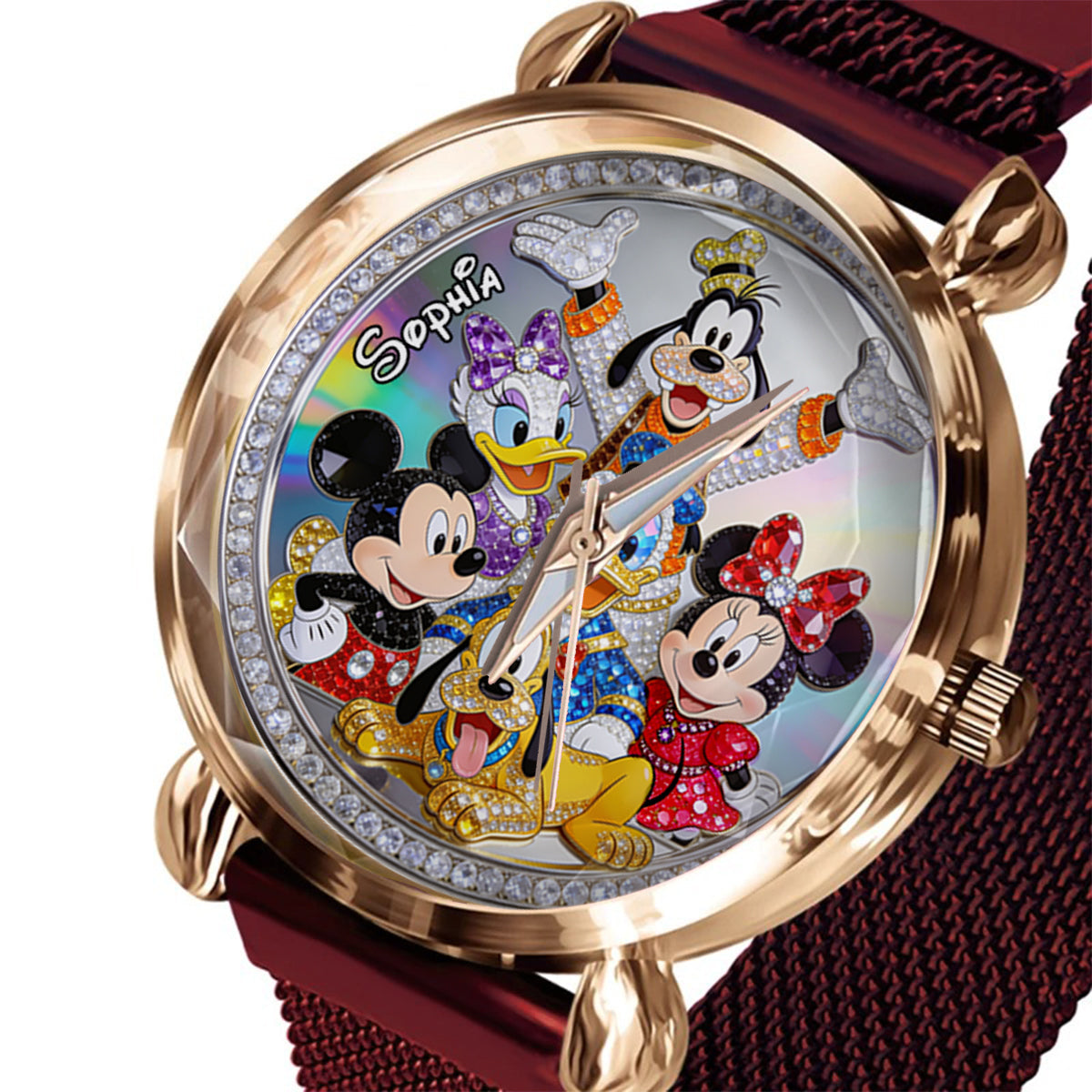 Personalized Disney Friends Women Hand Watch Custom Name Gift Women Hand Watch GradoCreations