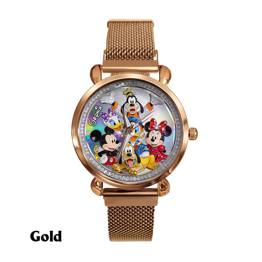 Personalized Disney Friends Women Hand Watch Custom Name Gift Women Hand Watch GradoCreations
