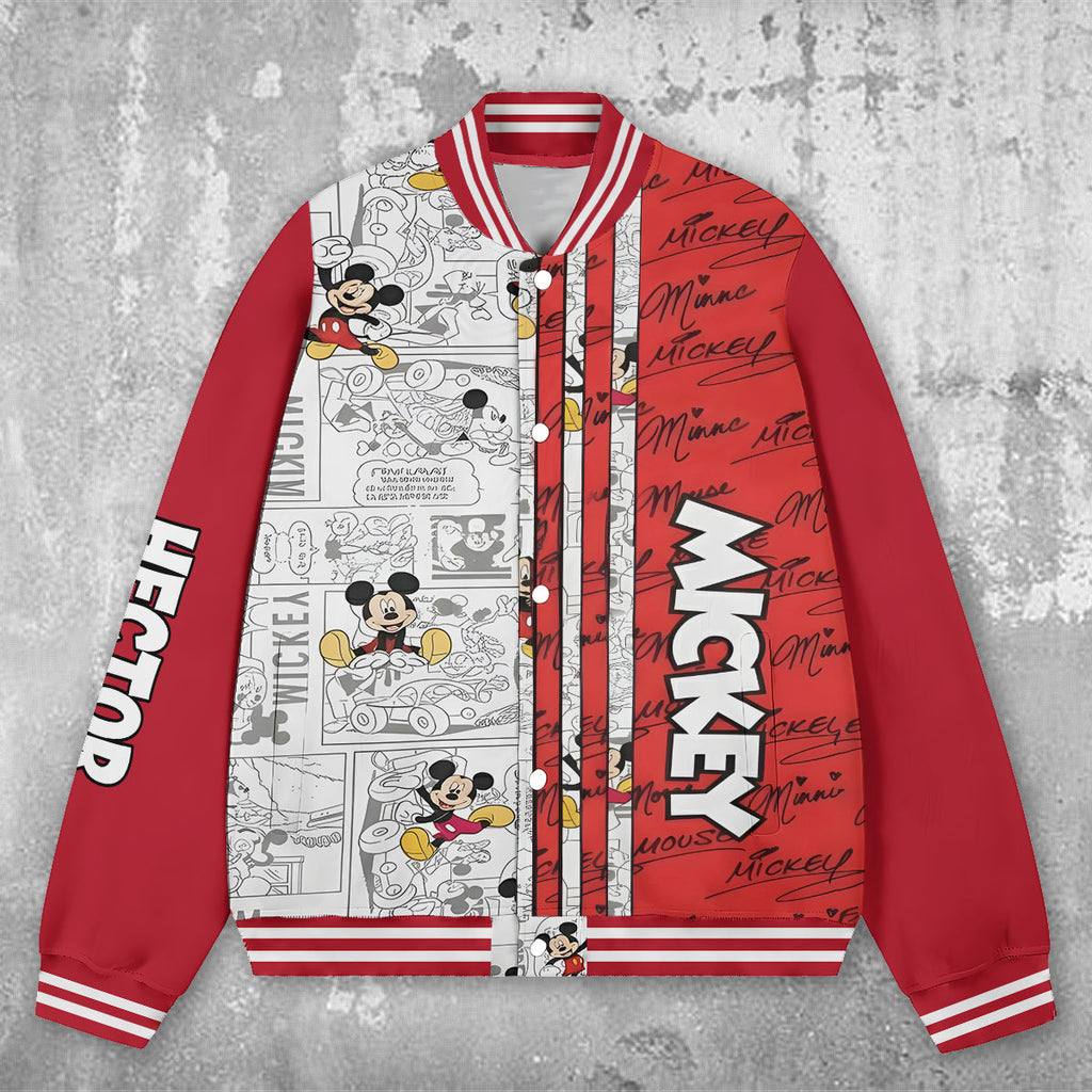 Personalized Mickey Mouse Varsity Jacket Custom Name Gift Varsity Jacket GradoCreations