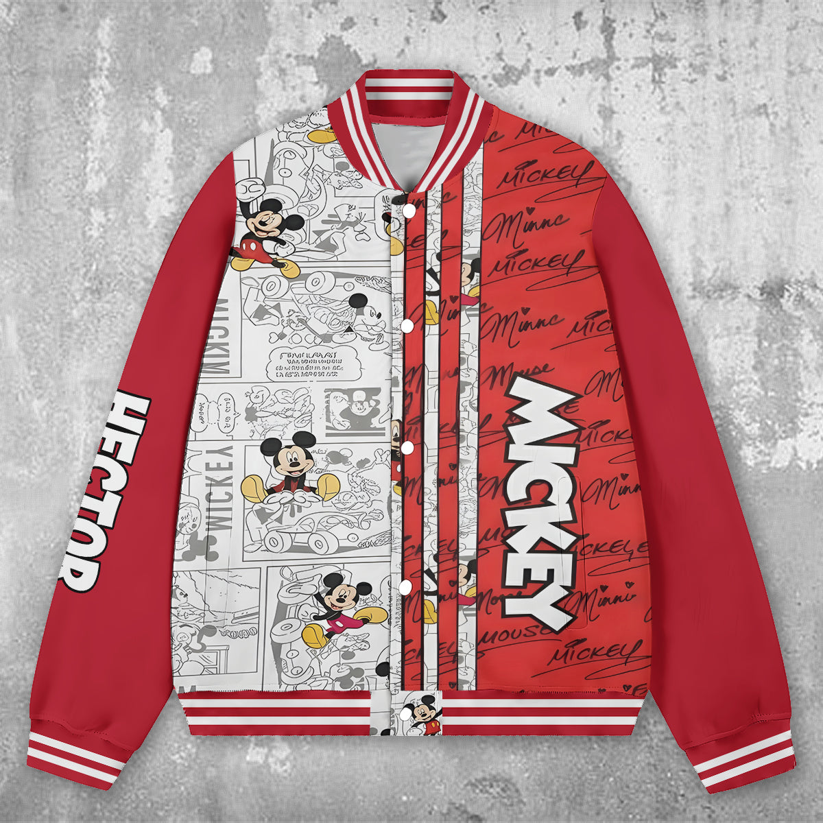 Personalized Mickey Mouse Varsity Jacket Custom Name Gift Varsity Jacket GradoCreations
