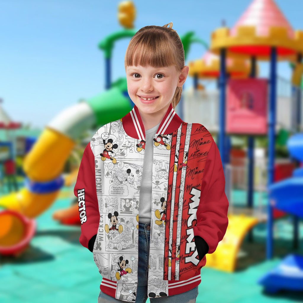 Personalized Mickey Mouse Varsity Jacket Custom Name Gift Varsity Jacket GradoCreations