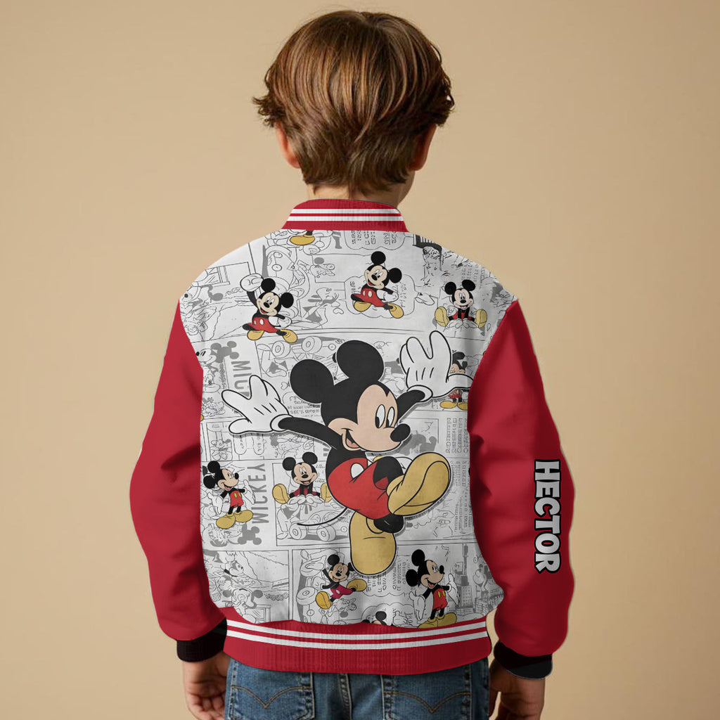 Personalized Mickey Mouse Varsity Jacket Custom Name Gift Varsity Jacket GradoCreations