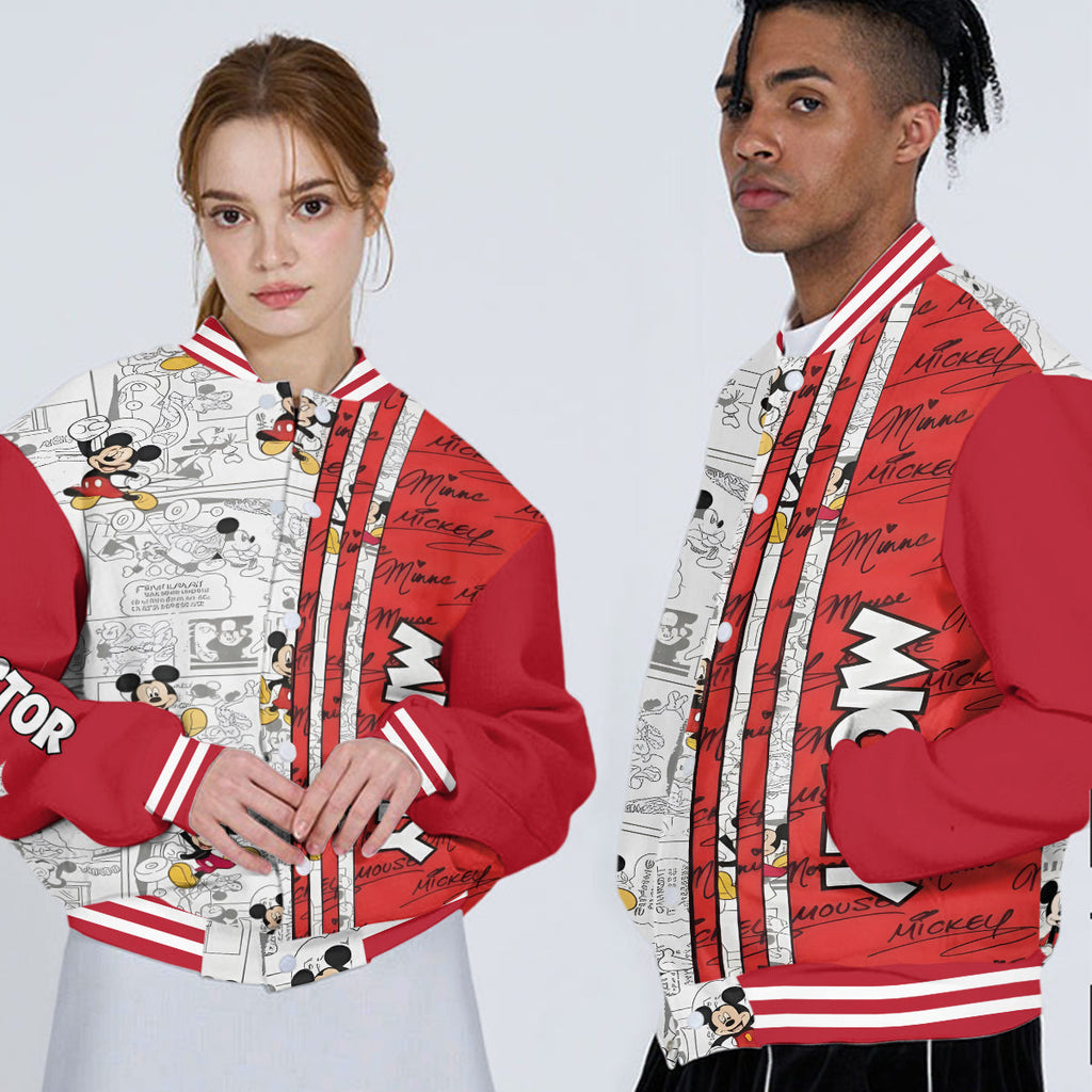 Personalized Mickey Mouse Varsity Jacket Custom Name Gift Varsity Jacket GradoCreations