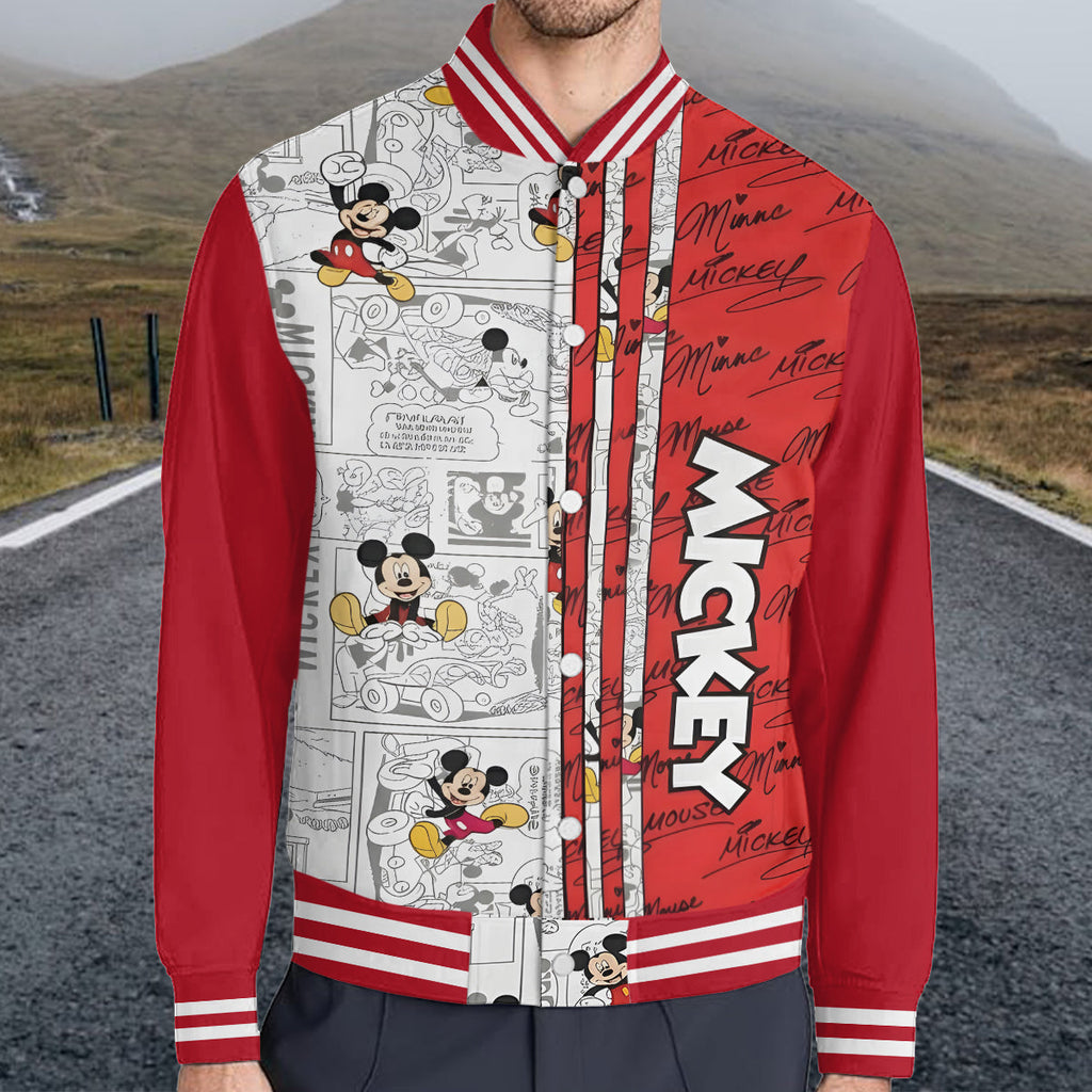 Personalized Mickey Mouse Varsity Jacket Custom Name Gift Varsity Jacket GradoCreations