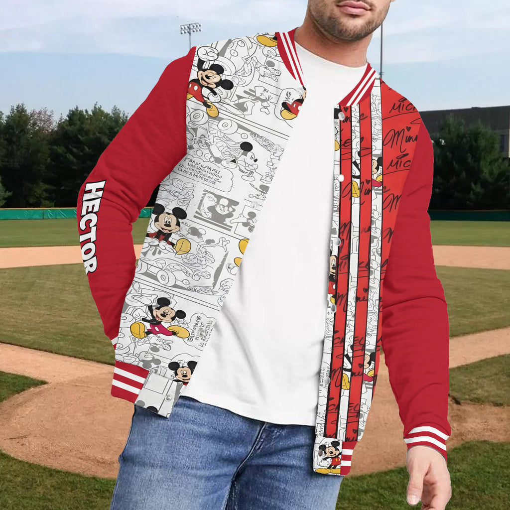 Personalized Mickey Mouse Varsity Jacket Custom Name Gift Varsity Jacket GradoCreations