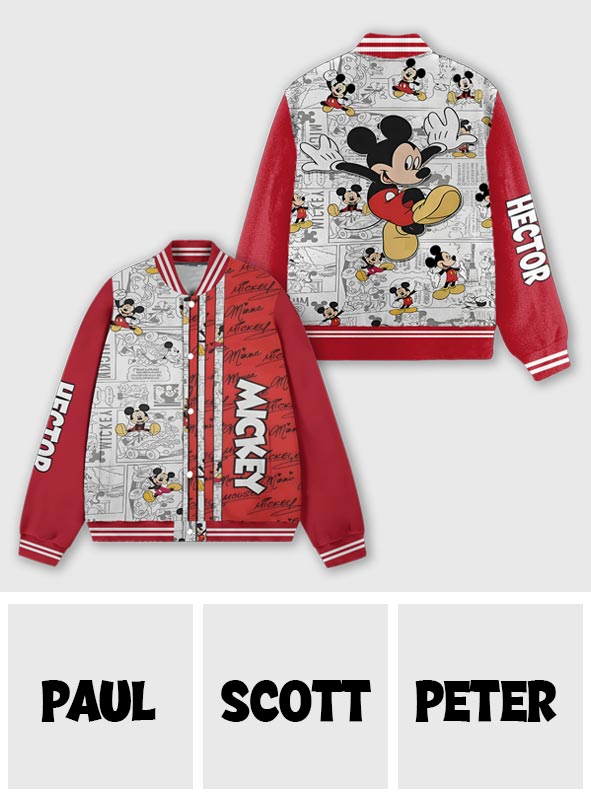 Personalized Mickey Mouse Varsity Jacket Custom Name Gift Varsity Jacket GradoCreations