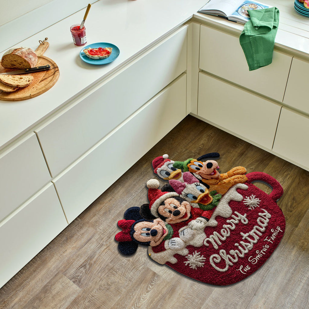 Personalized Disney Non-Slip Tufted Rug with Family Name for Christmas Non-Slip Tufted Rug GradoCreations