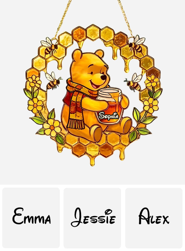 Personalized Honey Bear Window Hanging Suncatcher Gift for Movie Fans Window Hanging Suncatcher GradoCreations