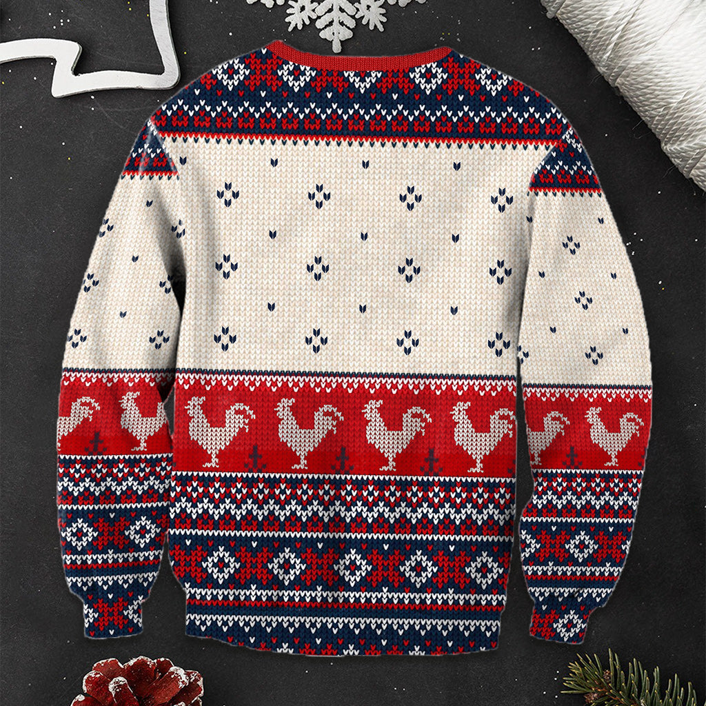 Personalized Chicken Ugly Sweater Funny Gift for Christmas Ugly Sweater GradoCreations