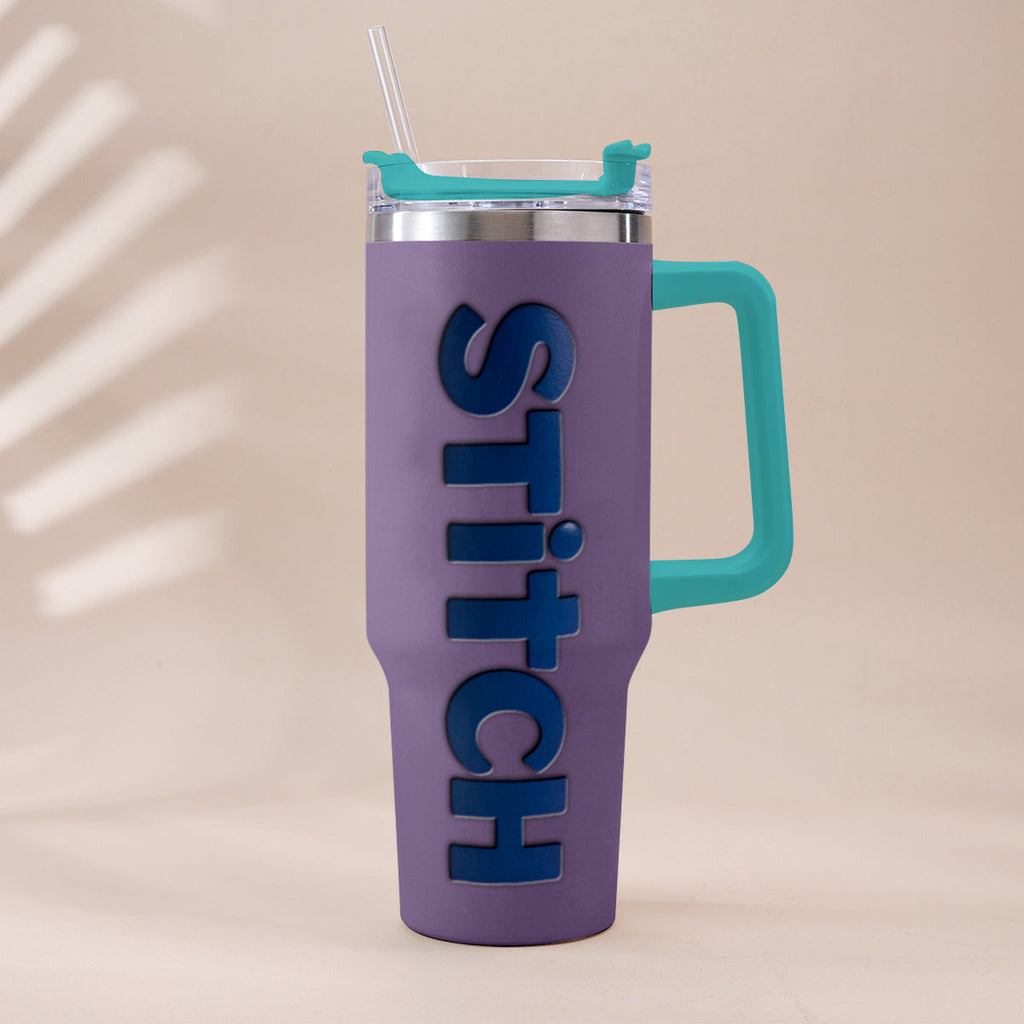 Personalized Ohana Tumbler with Charms - Custom Drinkware Gift Tumbler With Handle GradoCreations