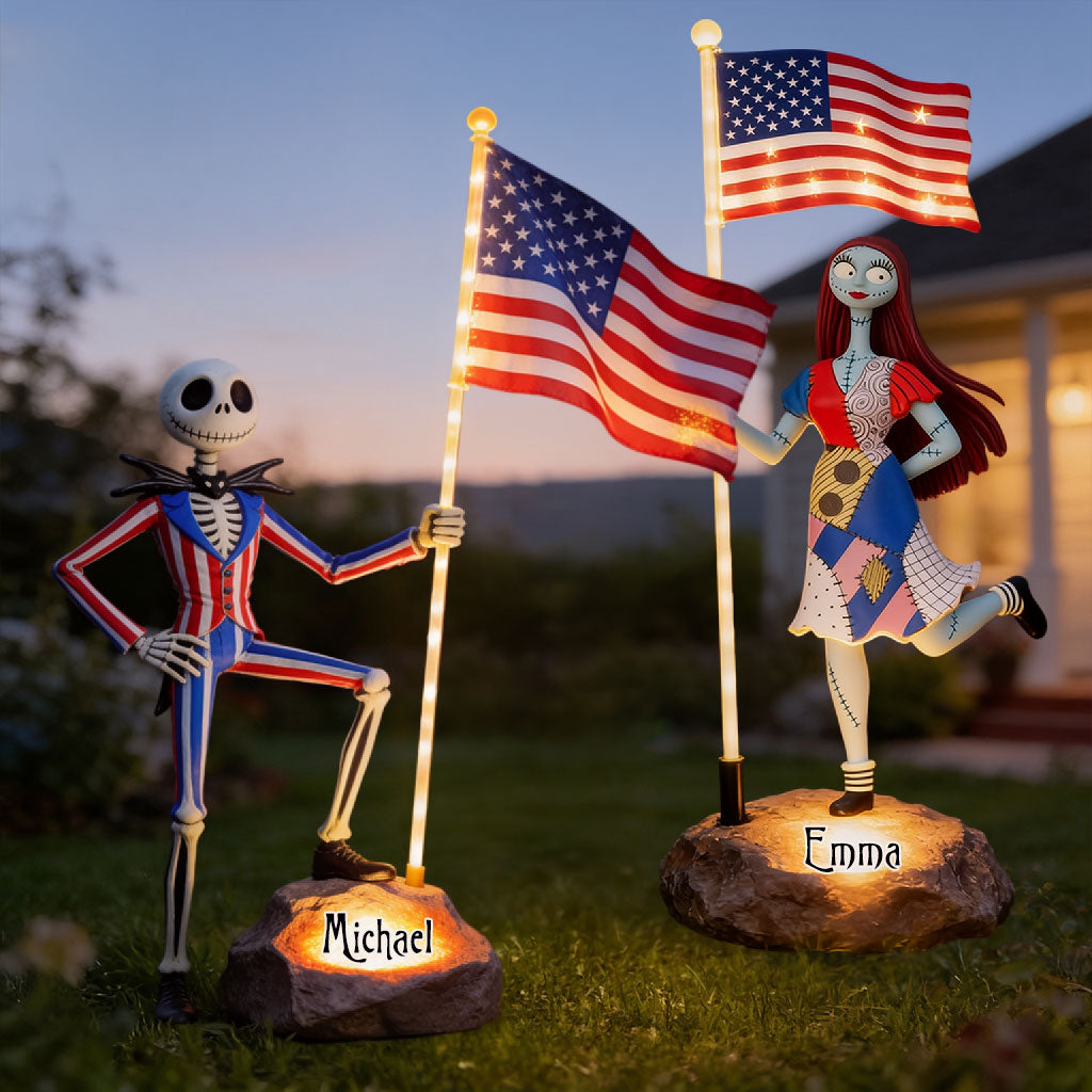 Personalized 4th of July Solar Acrylic Light with Custom Names Solar Acrylic Light GradoCreations