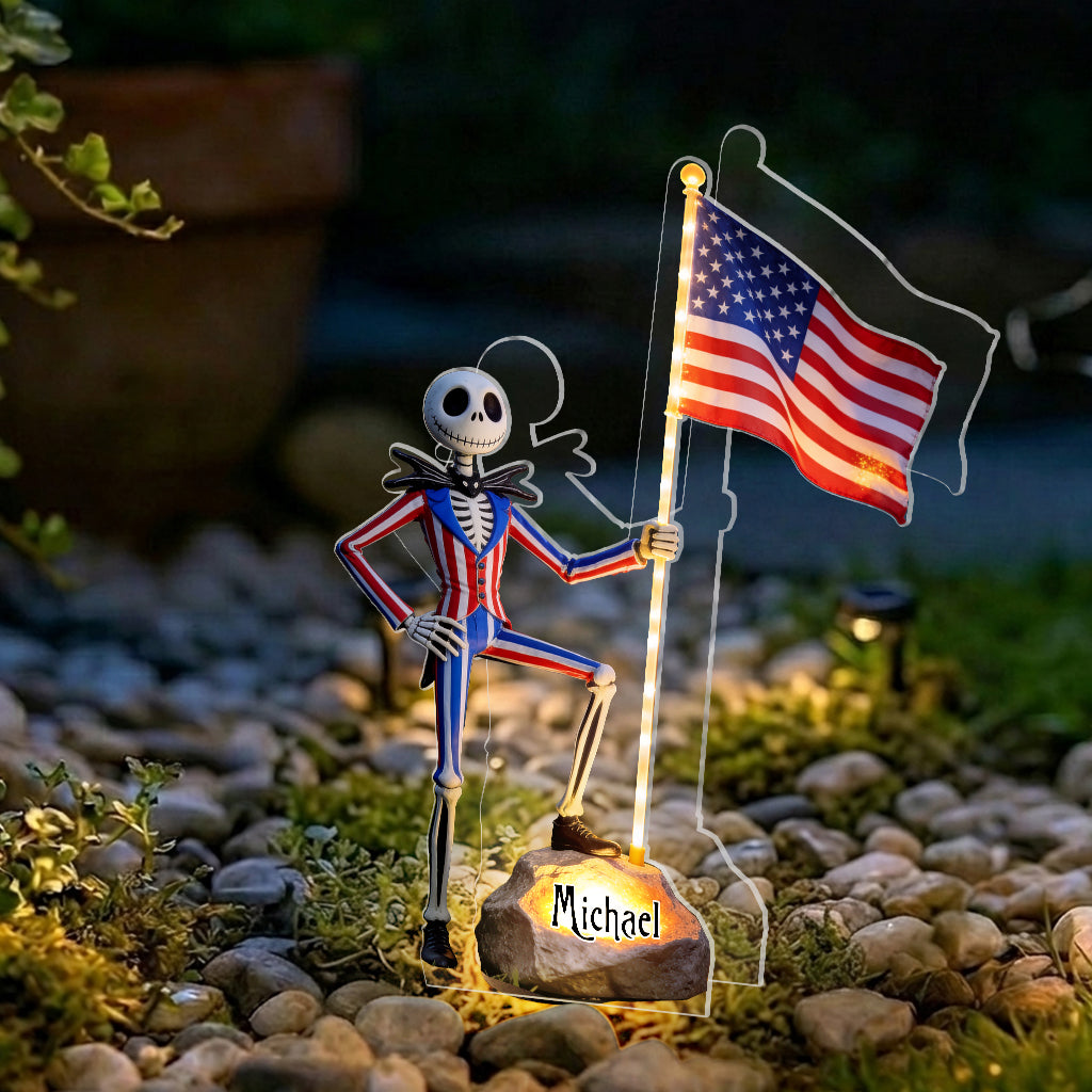 Personalized 4th of July Solar Acrylic Light with Custom Names Solar Acrylic Light GradoCreations