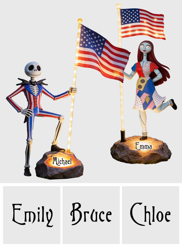 Personalized 4th of July Solar Acrylic Light with Custom Names Solar Acrylic Light GradoCreations