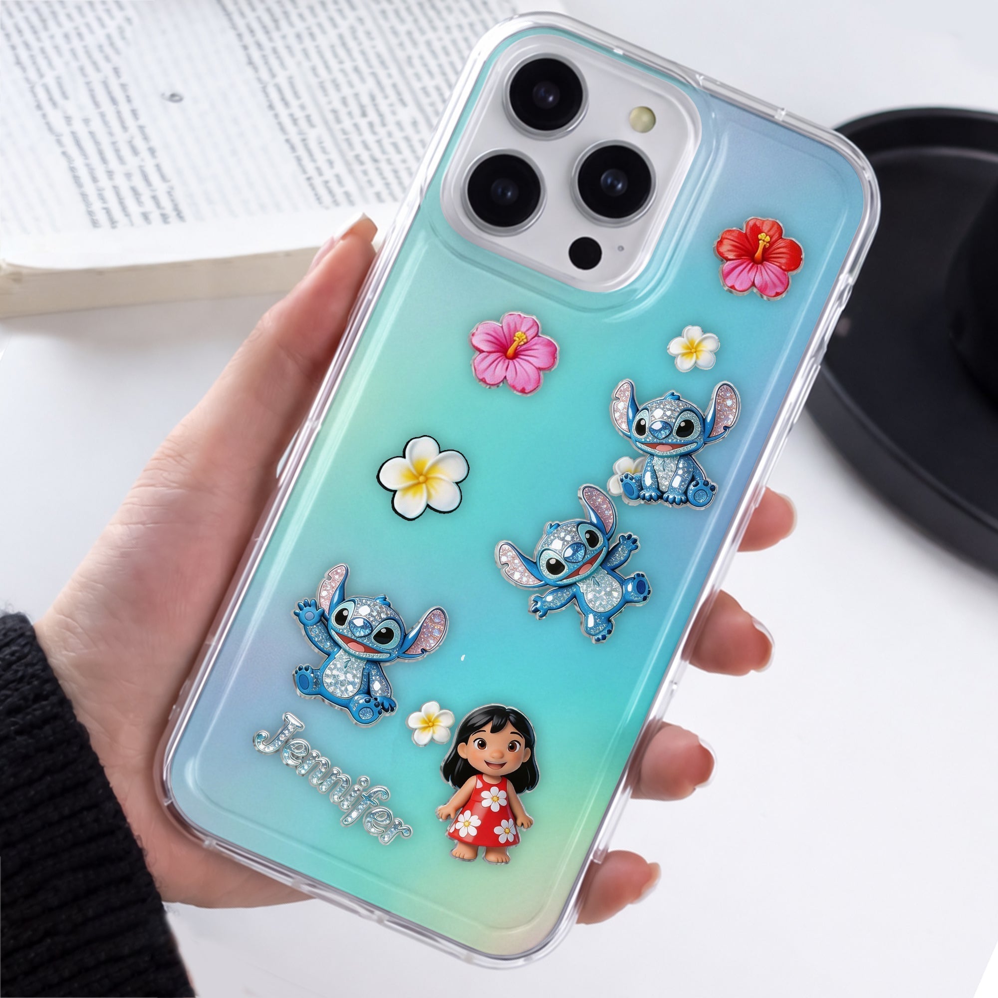 Personalized Shaker Phone Case with Acrylic Charms for Kids Shaker Phone Case GradoCreations