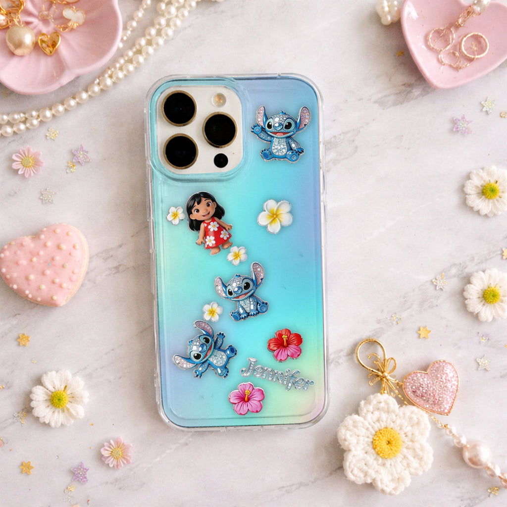 Personalized Shaker Phone Case with Acrylic Charms for Kids Shaker Phone Case GradoCreations